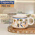 Bronze Petals Ceramic Tea Set With 6 Cups Kettle